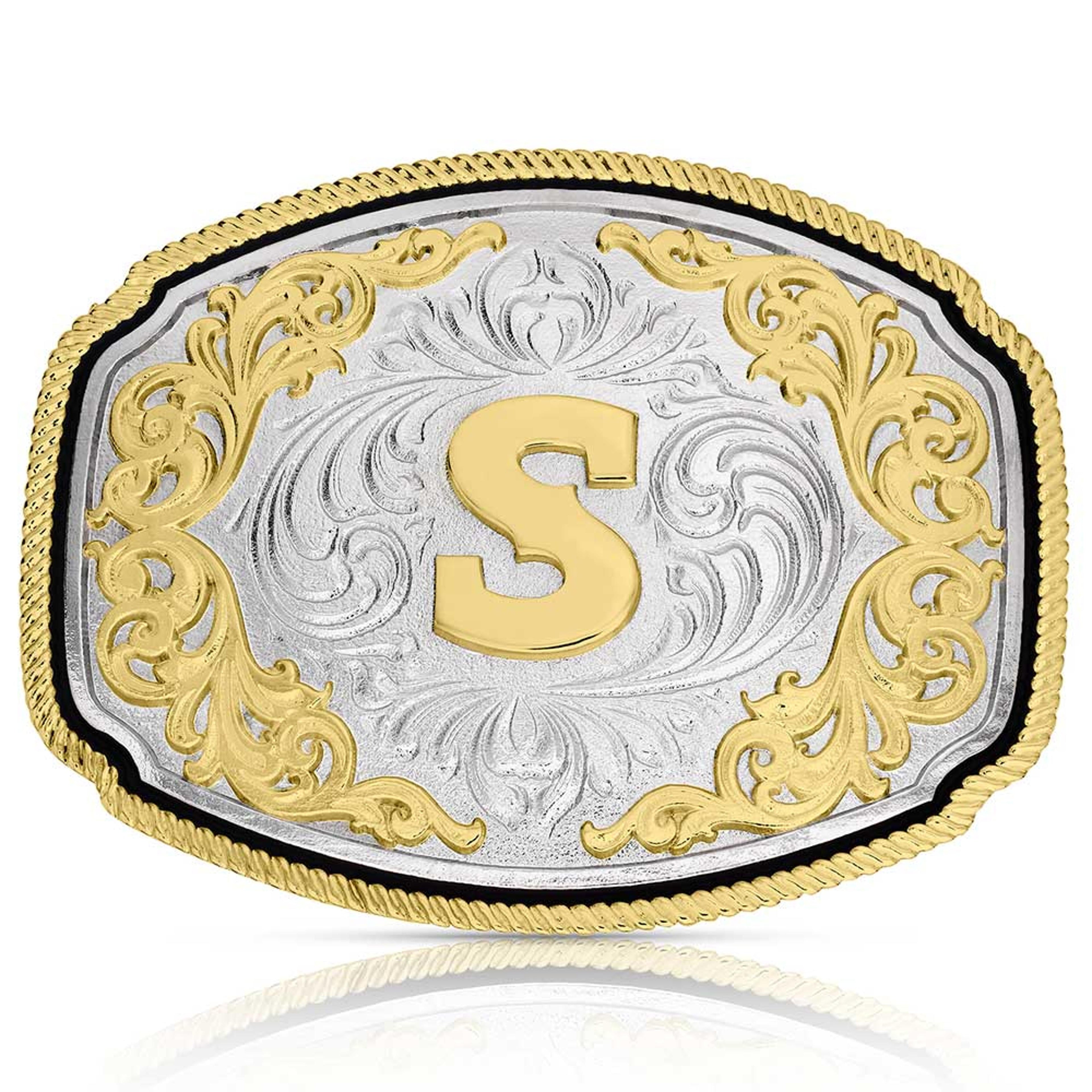 Montana Silversmiths Western Initial Buckle S-A1047S