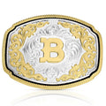 Montana Silversmiths Western Initial Buckle B-A1047B