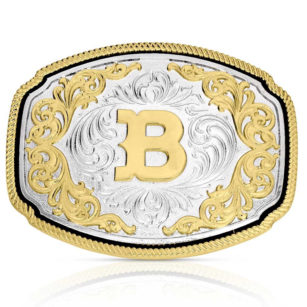 Montana Silversmiths Western Initial Buckle B-A1047B