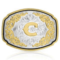 Montana Silversmiths Western Initial Buckle Style C-A1047C