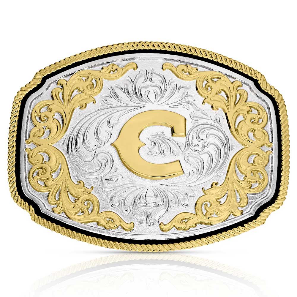 Montana Silversmiths Western Initial Buckle Style C-A1047C