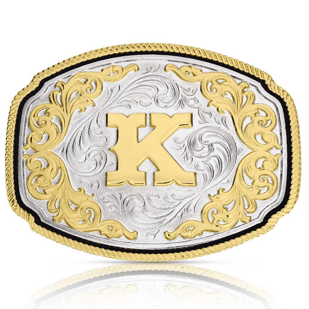 Montana Silversmiths Western Initial Buckle Style K-A1047K