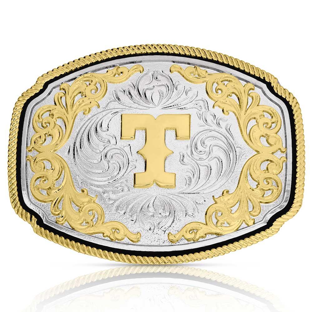 Montana Silversmiths Western Initial Buckle Style T-A1047T