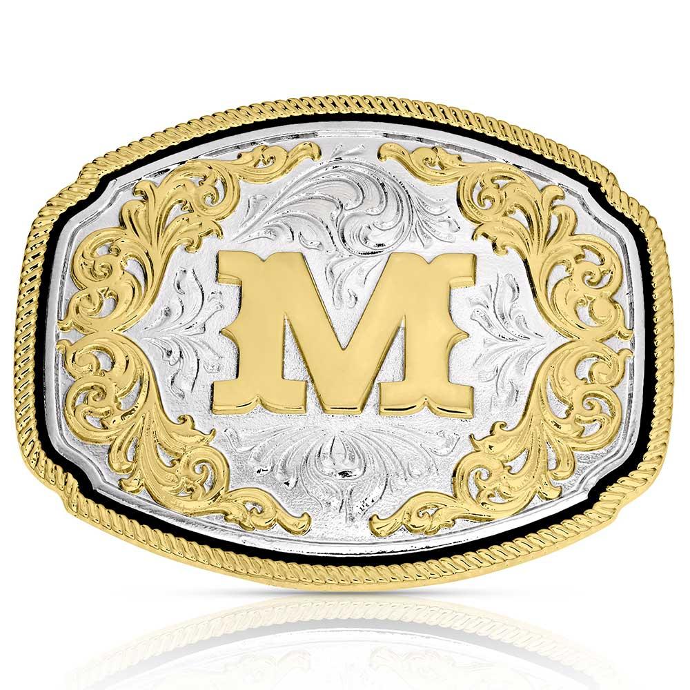 Montana Silversmiths Western Initial Buckle Style M-A1047M