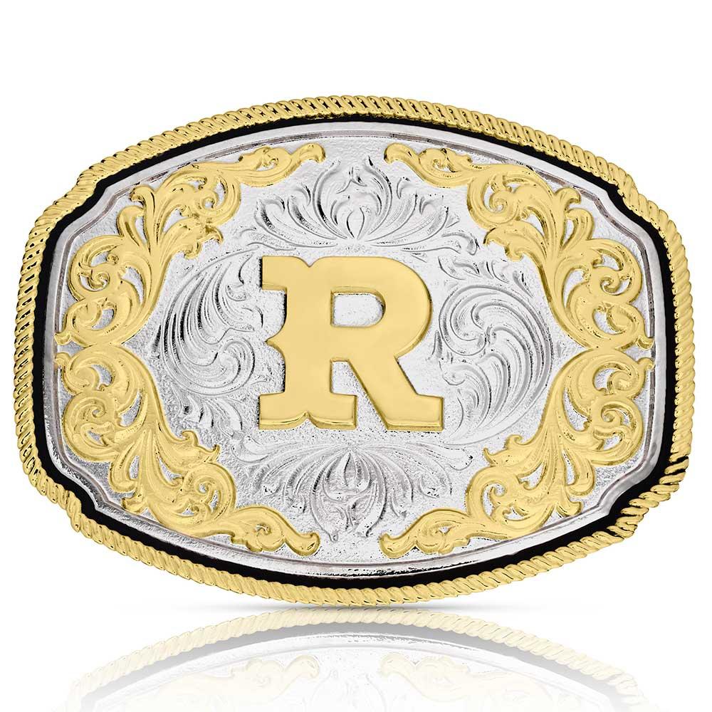 Montana Silversmiths Western Initial Buckle Style R-A1047R