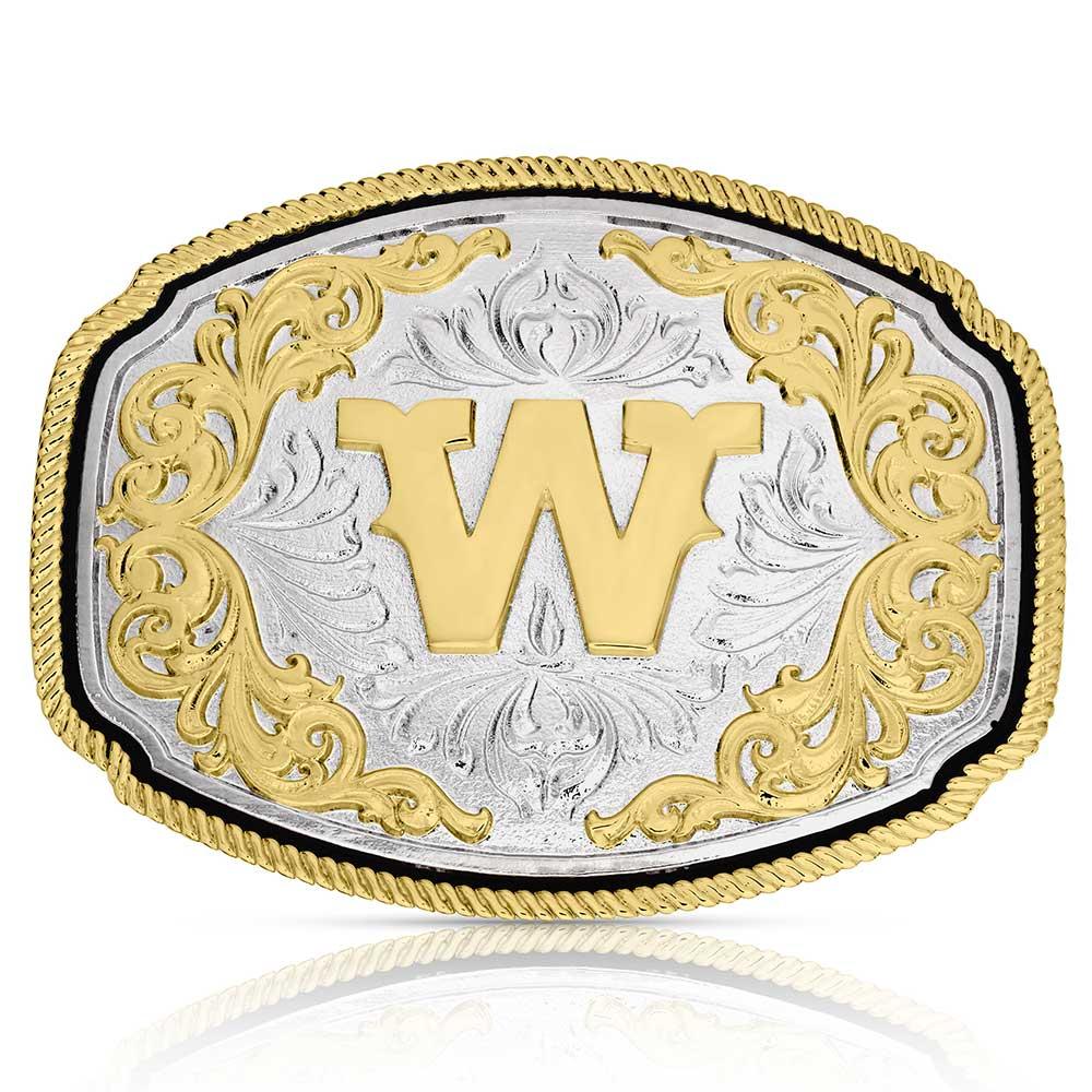 Montana Silversmiths Western Initial Buckle Style W-A1047W