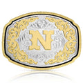 Montana Silversmiths Western Initial Buckle N-A1047N