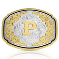 Montana Silversmiths Western Initial Buckle P-A1047P