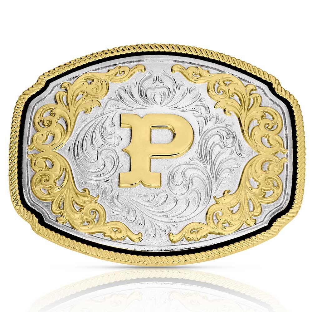 Montana Silversmiths Western Initial Buckle P-A1047P