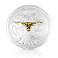 Montana Silversmiths Classic Montana Scarf Slide With Longhorn-SCF384S