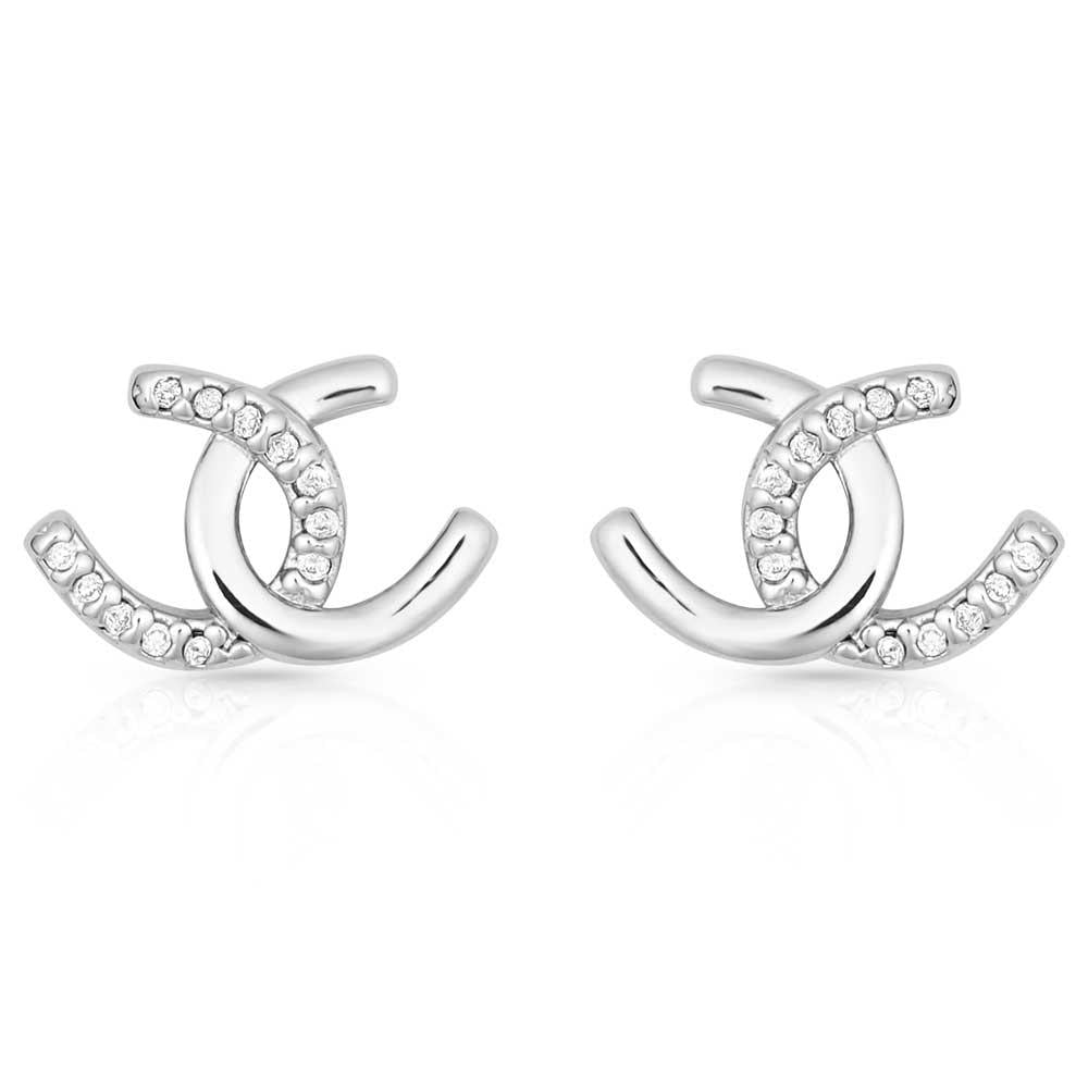 Montana Silversmiths Horseshoe Happiness Post Earrings-ER4505