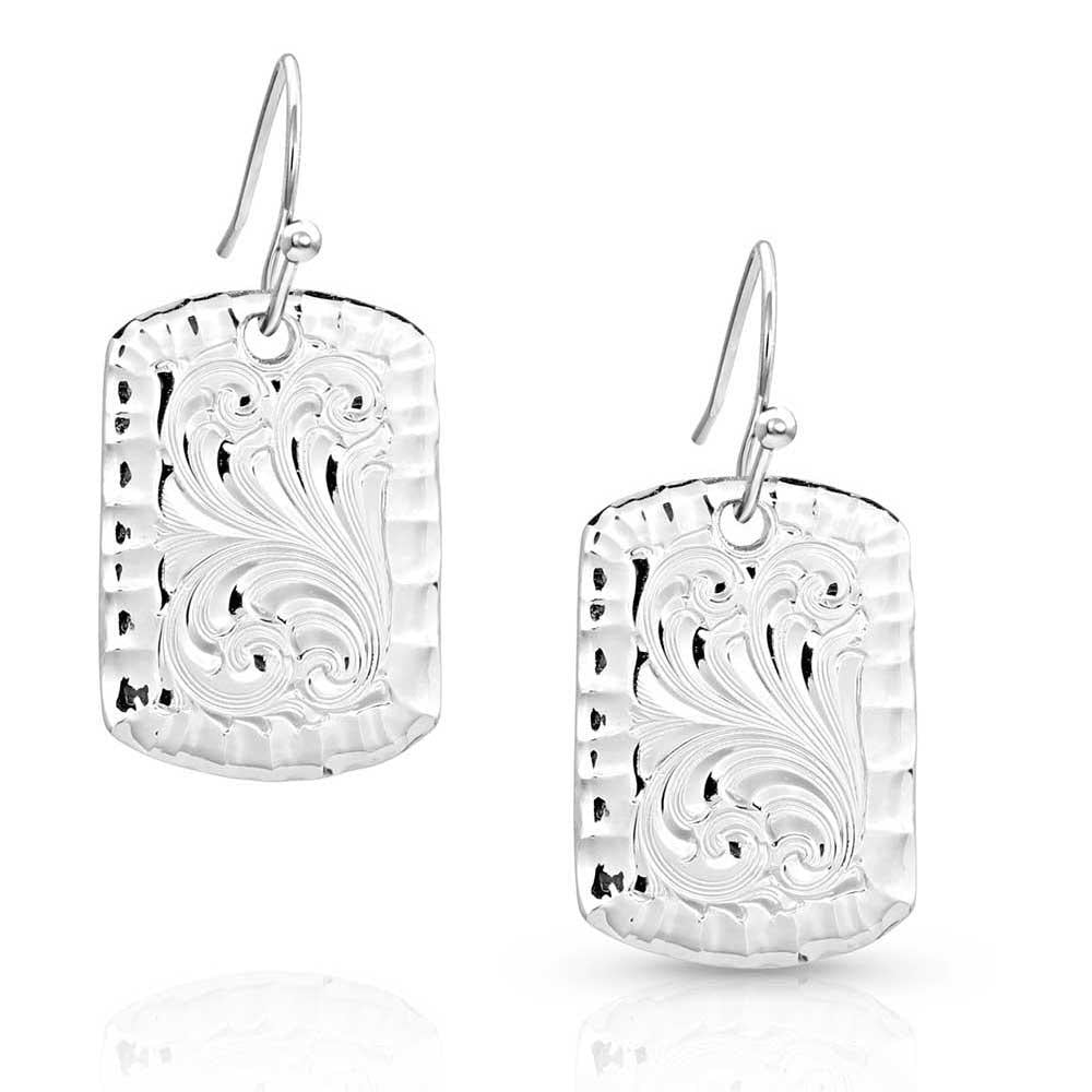Montana Silversmiths Kennadee's Kindness Tag Earrings-ER5394