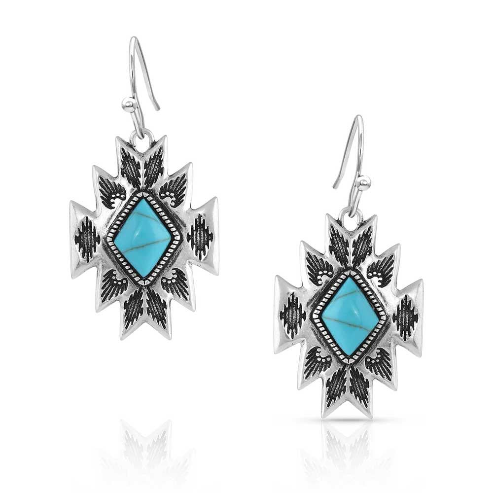 Montana Silversmiths Turquoise Star Pendant Earrings-ER5036