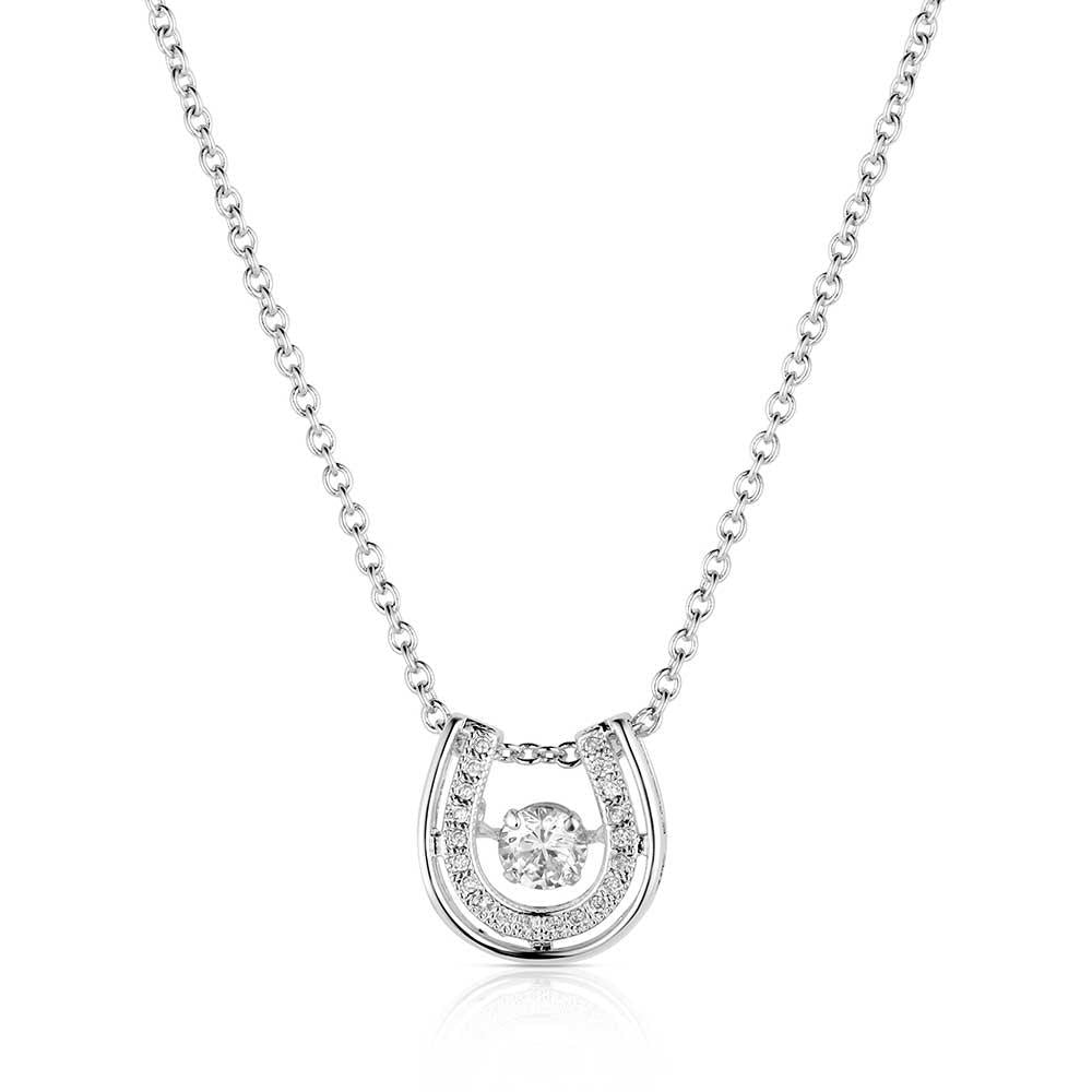 Montana Silversmiths Dancing With Luck Horseshoe Necklace-NC3867