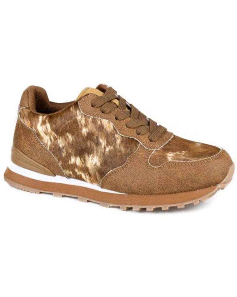 Roper Womens Giddyup Wild Suede Jogger Shoe - Brown-21-1797-3761BR
