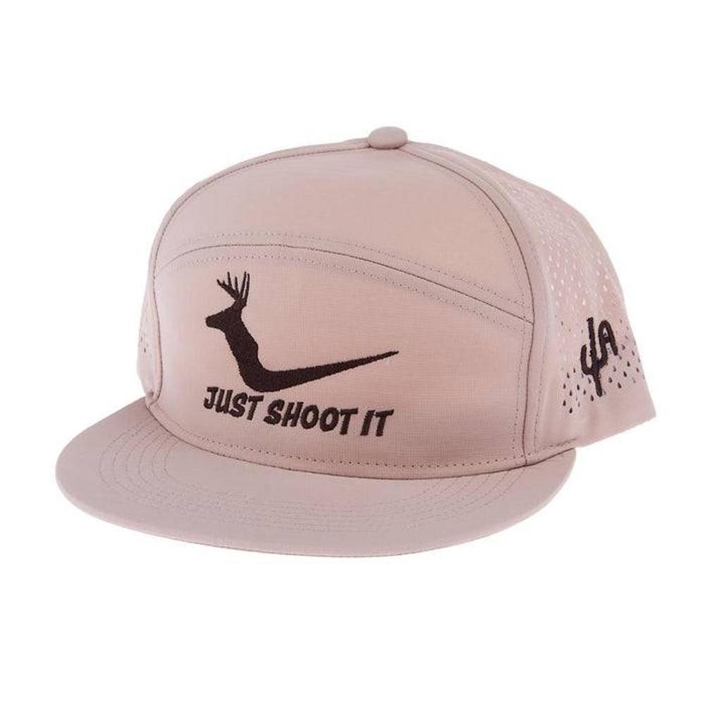 Cactus Alley Hats Just Shoot It- Chocolate Puff - Zapped Khaki 7 Panel/Laser Holes, Snapback Ca-ZPD168-S126