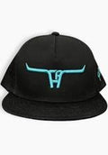 Cactus Alley Hats Ca Longhorn Turquoise Puff - 6006 Black/ Black Mesh, Snapback Cap (Wesa Jan 2-6006BLK-S127