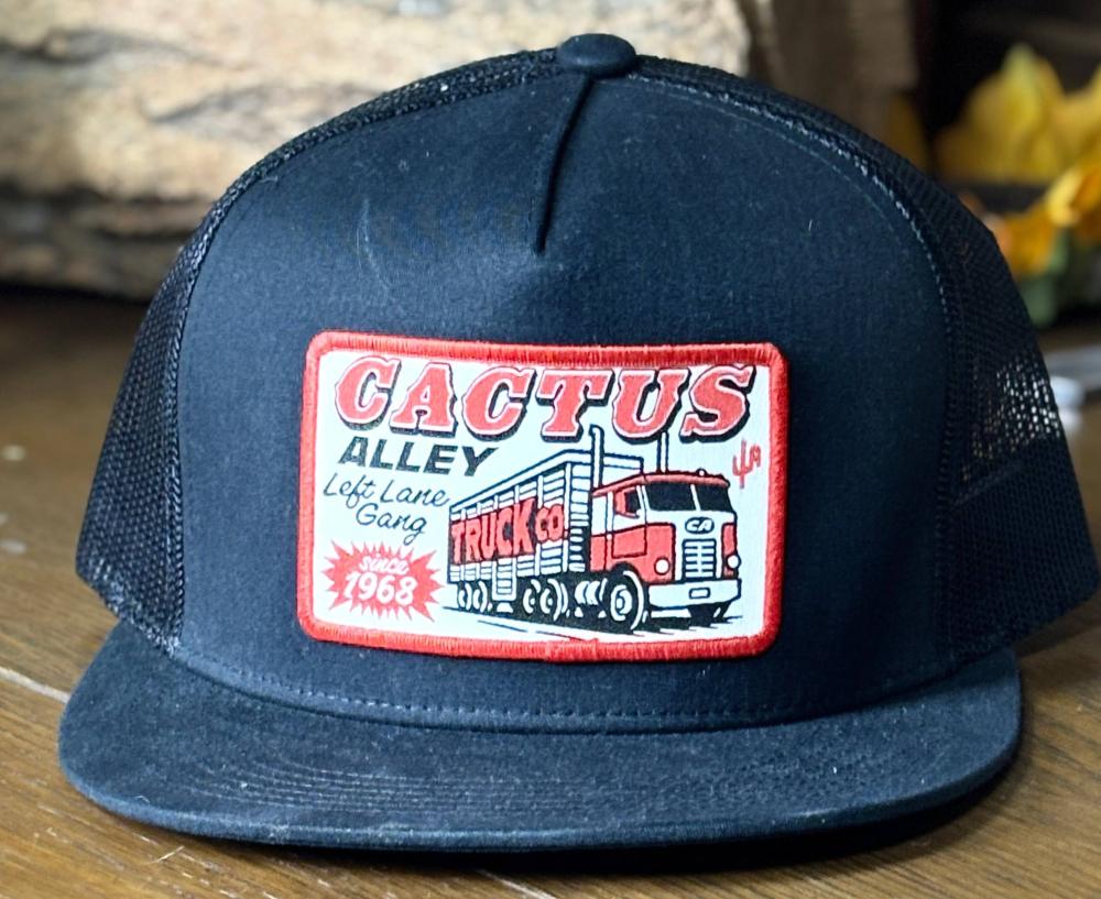Cactus Alley Hats Left Lane Gang - 6006 Black/ Black Mesh, Snapback Cap (2025)-6006BLK-P239