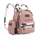Montana West Wrangler Cow Print Trimmed Mini Backpack With Coin Pouch - Pink-WG102-8600PNK