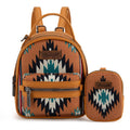 Montana West Wrangler Southwestern Mini Backpack w/ Coin Pouch-WG174-8601OR