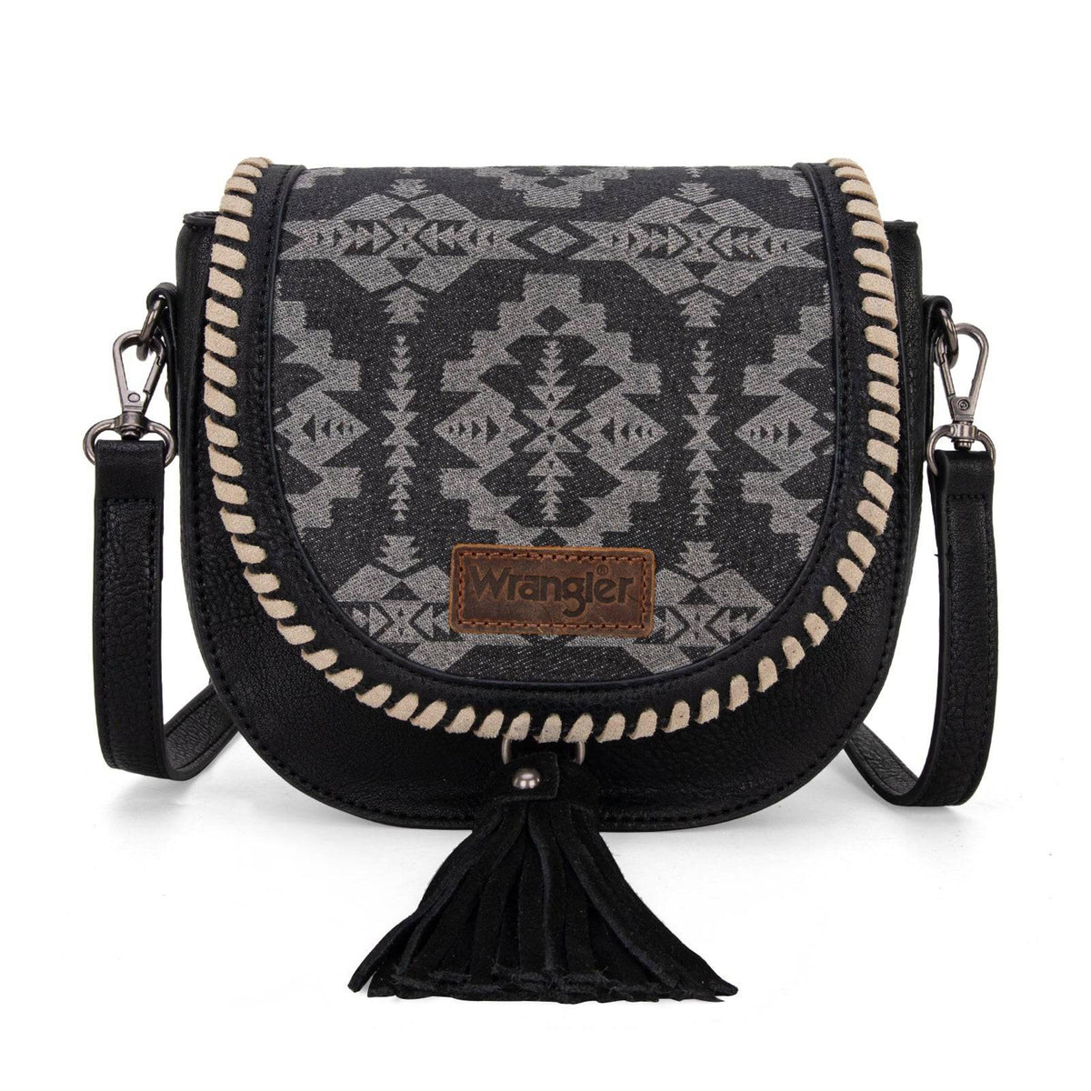 Montana West Wrangler Southwestern Saddle Bag-WG2212-8136BL