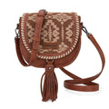 Montana West Wrangler Southwestern Print Saddle Bag - Brown-WG2212-8136BR