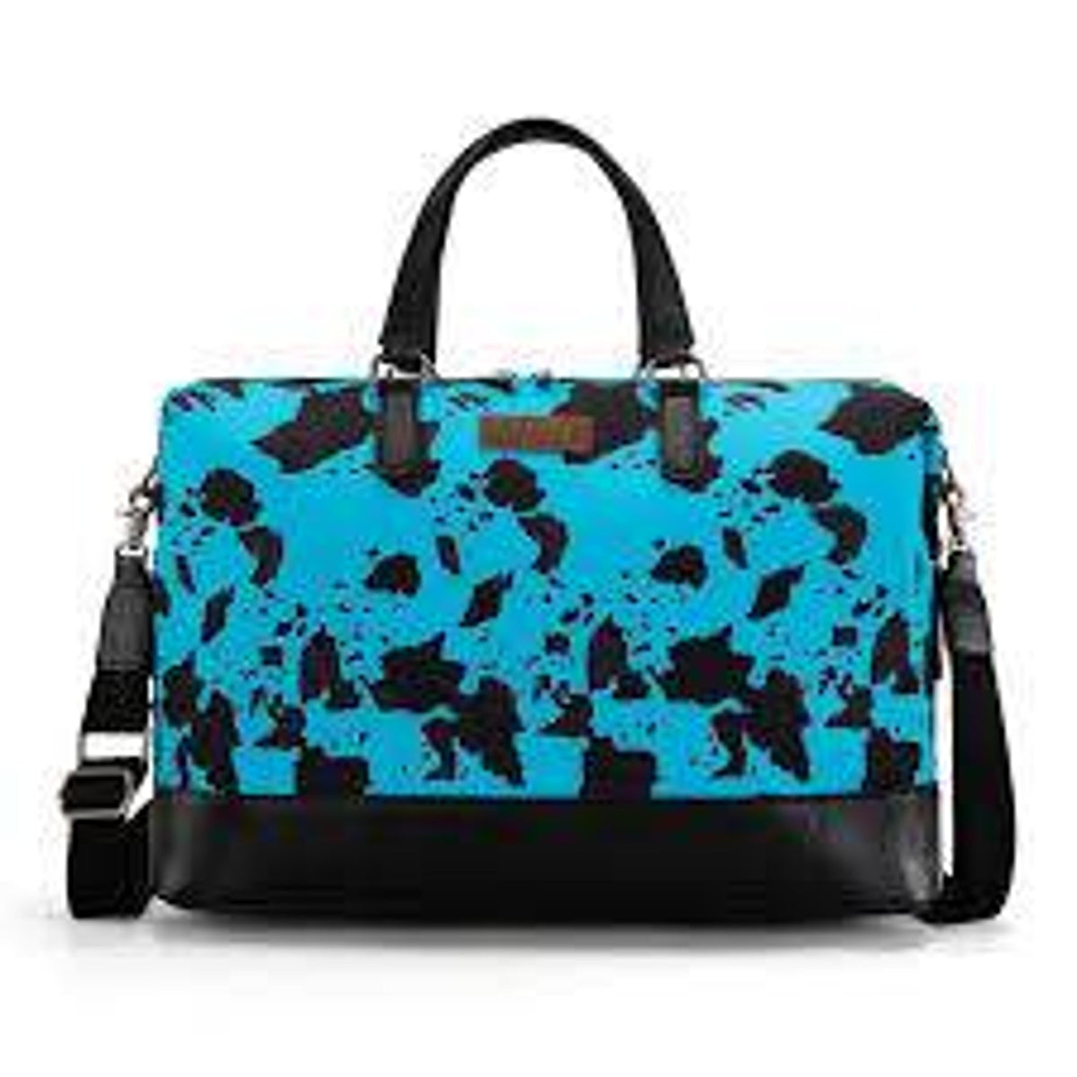 Montana West Wrangler Cow Print Weekender Bag-WG133-5110TQ