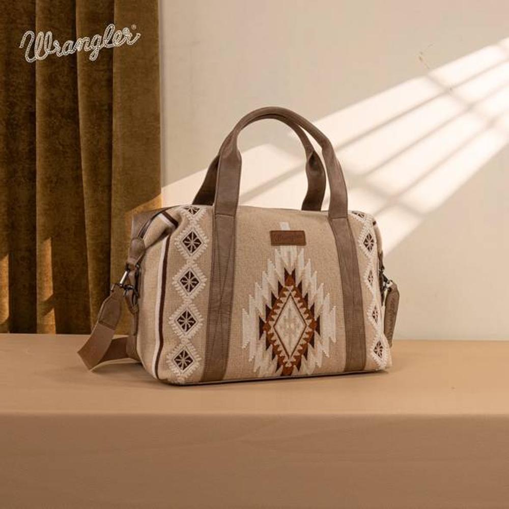 Montana West Wrangler Southwestern Print Duffle Bag - Khaki?-WG174-5110KH