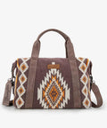 Montana West Wrangler Southwestern Print Duffle Bag - Coffee-WG174-5110COF