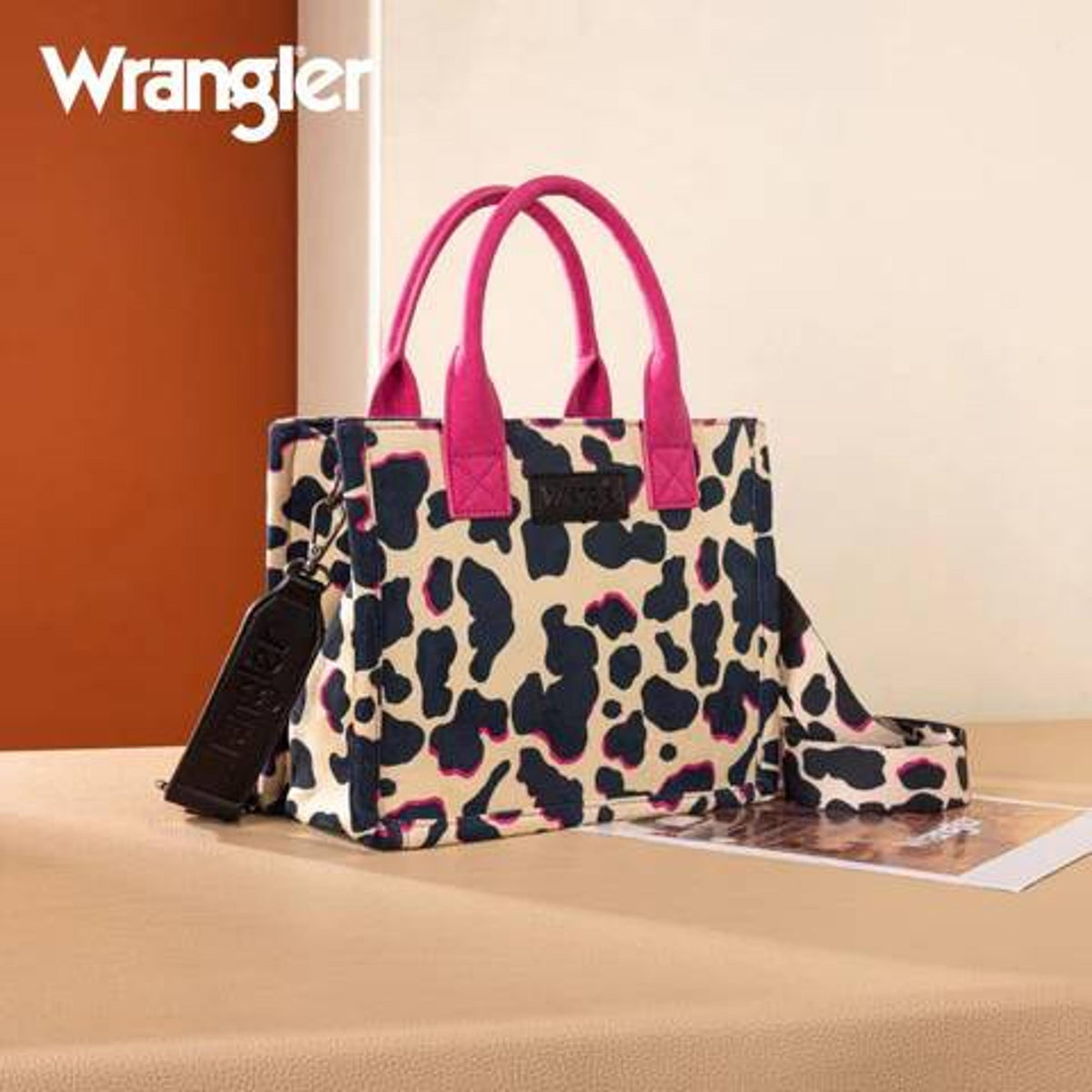 Montana West Wrangler Cow Print Concealed Carry Tote/Crossbody-WG264-8120HPK