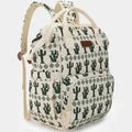 Montana West Wrangler Cactus Printed Callie Backpack/Diaper Bag- Beige-WG2204-91102CAC