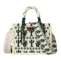 Montana West Wrangler Cactus Print Rope Tote/Crossbody -Beige-WG206-8122SBE