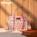 Montana West Wrangler Aztec Print Rope Tote/Crossbody - Light Pink-WG206-8122SLPK