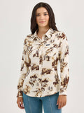 Wrangler Womens Retro Western Snap Shirt-112367229