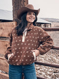 Wrangler Retro Americana Sherpa Snap Pullover