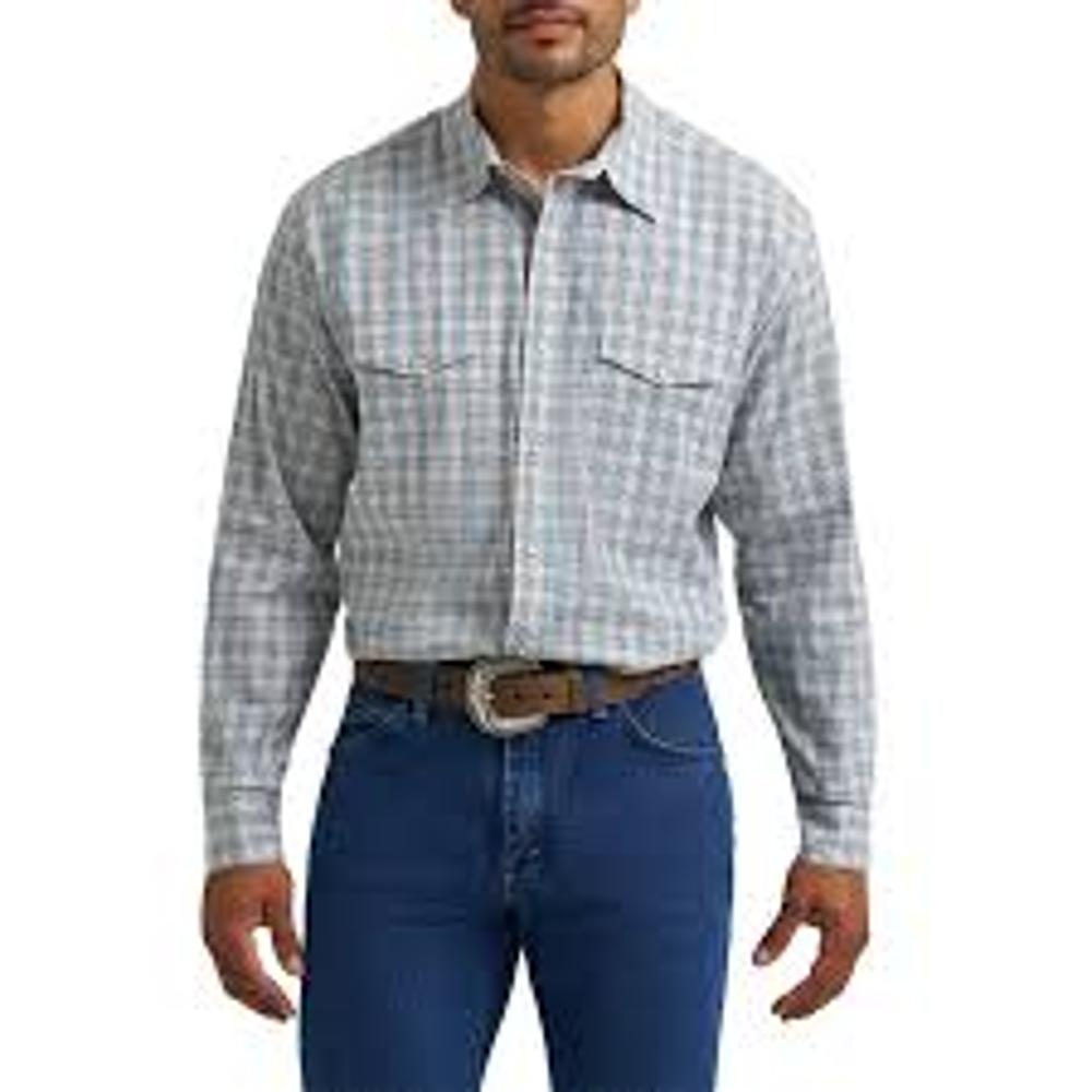 Wrangler Mens ? Wrinkle Resist Long Sleeve Shirt - Classic Fit Tan-112367710