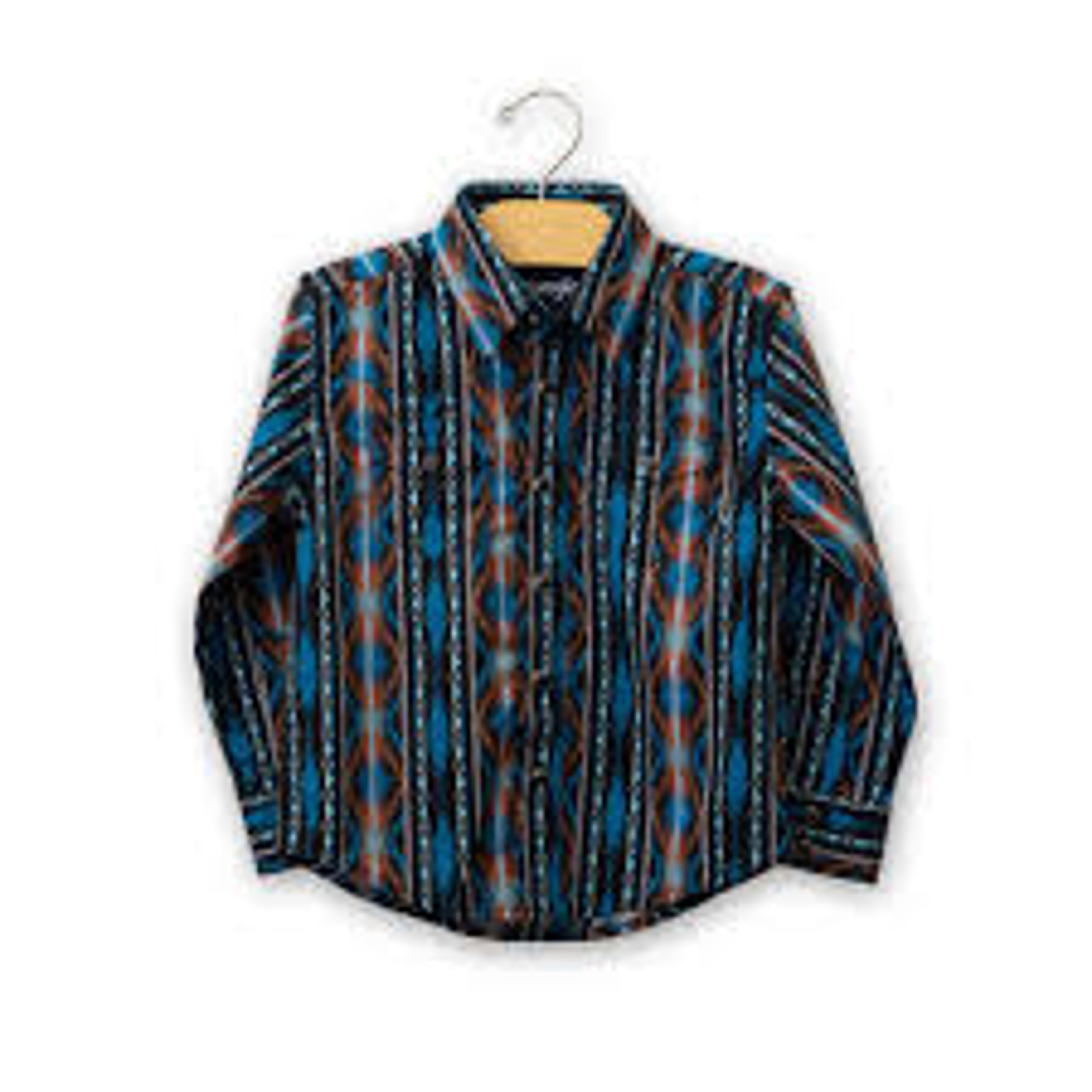 Wrangler Kids Checotah Long Sleeve Snap Shirt-112367720