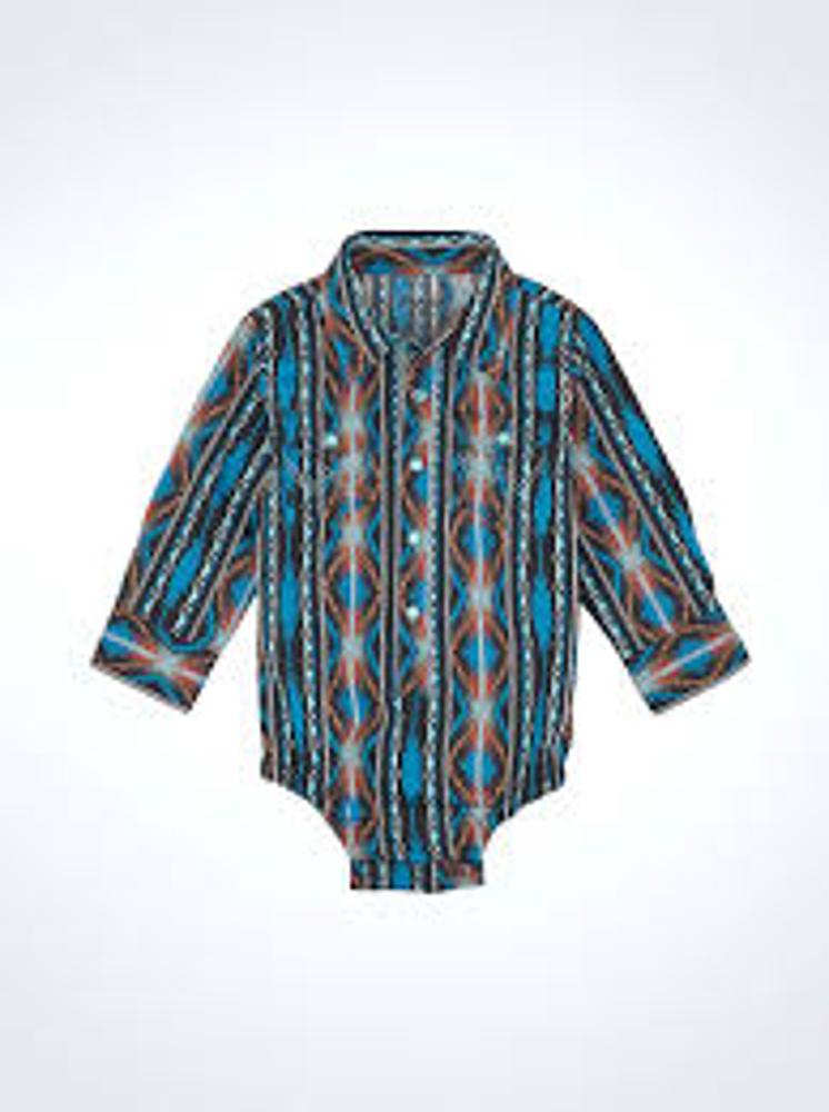 Wrangler Kids ? Baby Boy Long Sleeve Bodysuit Multi-112367737