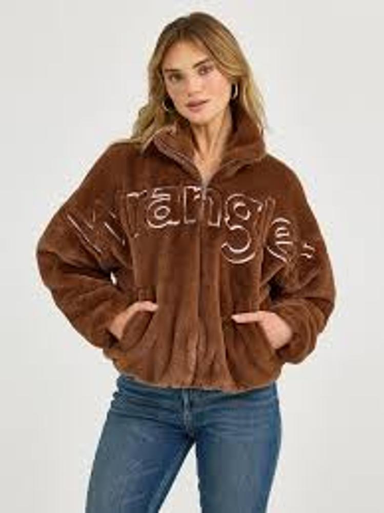 Wrangler Retro? Logo Fur Jacket Brown-112368043