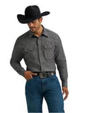 Wrangler Mens ? X Cody Johnson Long Sleeve Shirt - Classic Fit Black-112368068