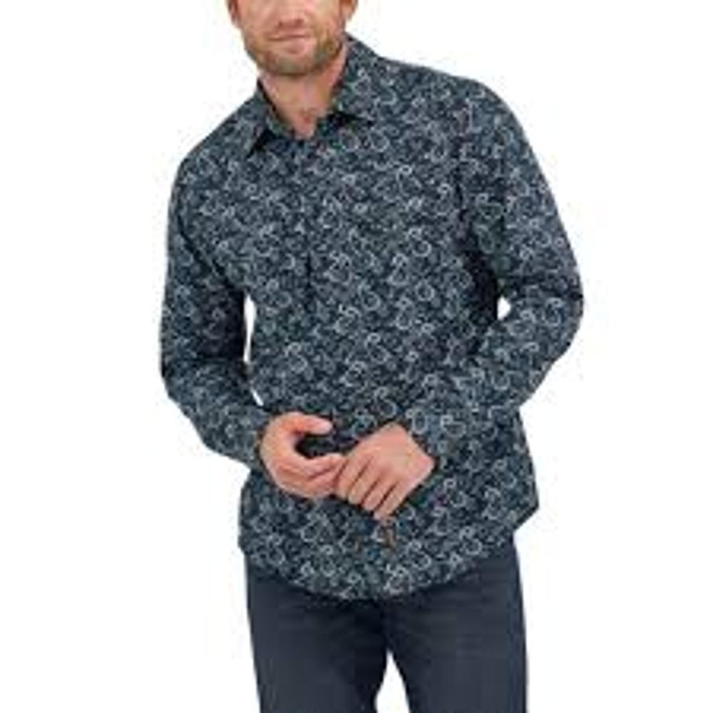 Wrangler Mens Retro? Premium Long Sleeve Shirt - Modern Fit Black-112368224