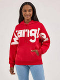 Wrangler Womens Retro Punchy Classic Hoodie Red-112371605