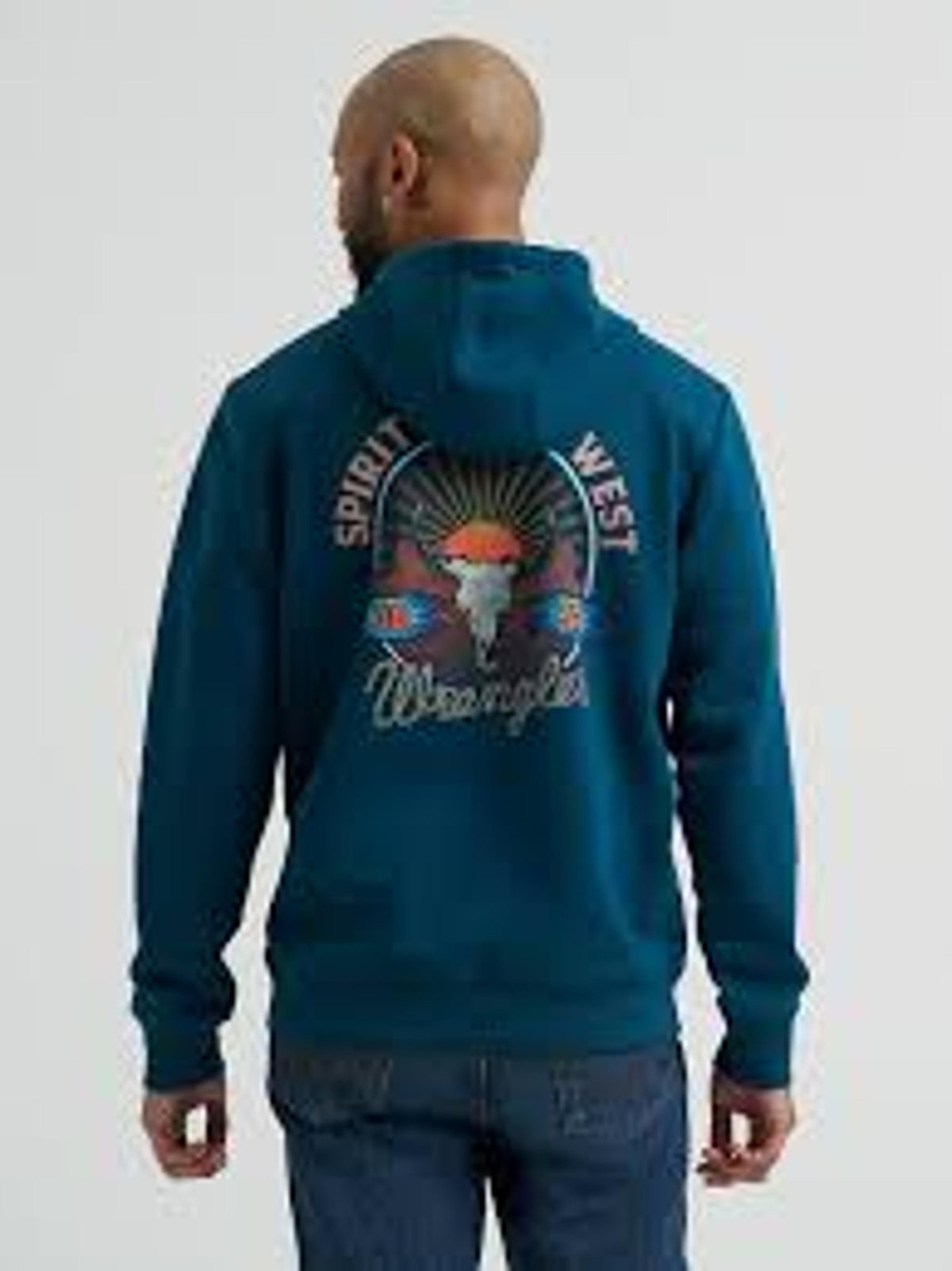 Wrangler Mens Desert Logo Graphic Hoodie-112365727