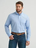Wrangler Mens ? X Cody Johnson Long Sleeve Shirt - Classic Fit Blue-112368020