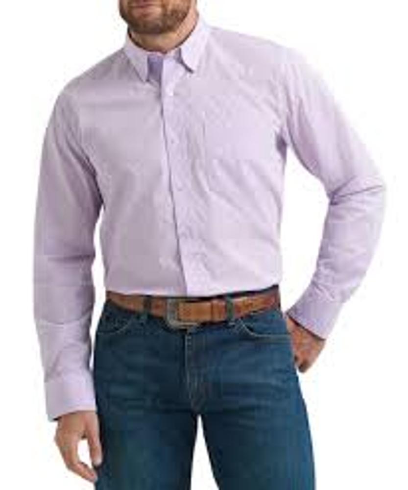 Wrangler Mens ? X Cody Johnson Long Sleeve Shirt - Classic Fit Pink-112368038