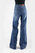 Roper Womens Tin Haul Clare Fit Wide Leg 4003BU - Burgundy-54-870-4003BU