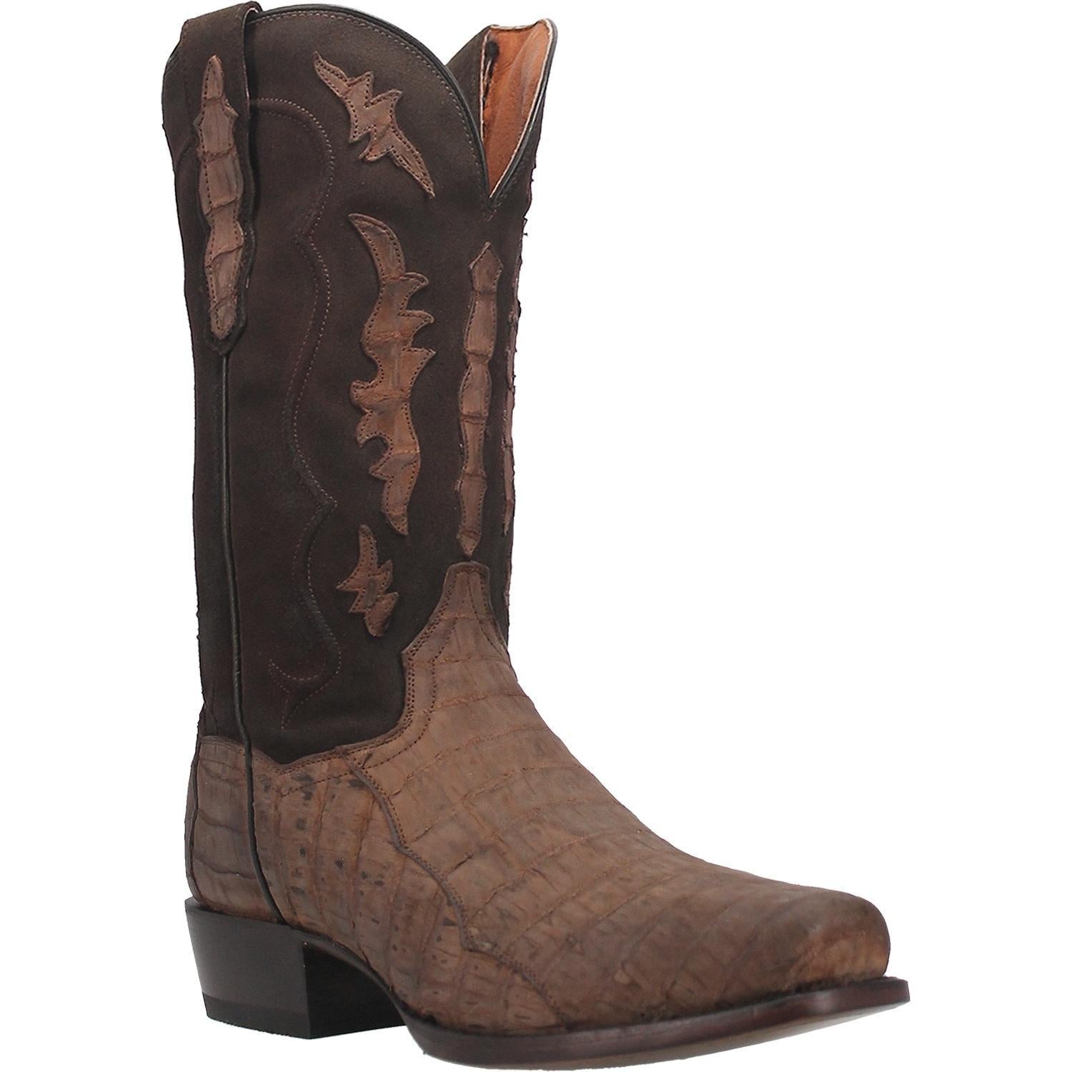 Dan Post Mens Stalker Matte Caiman Taupe Western Cowboy Boot-DP3090