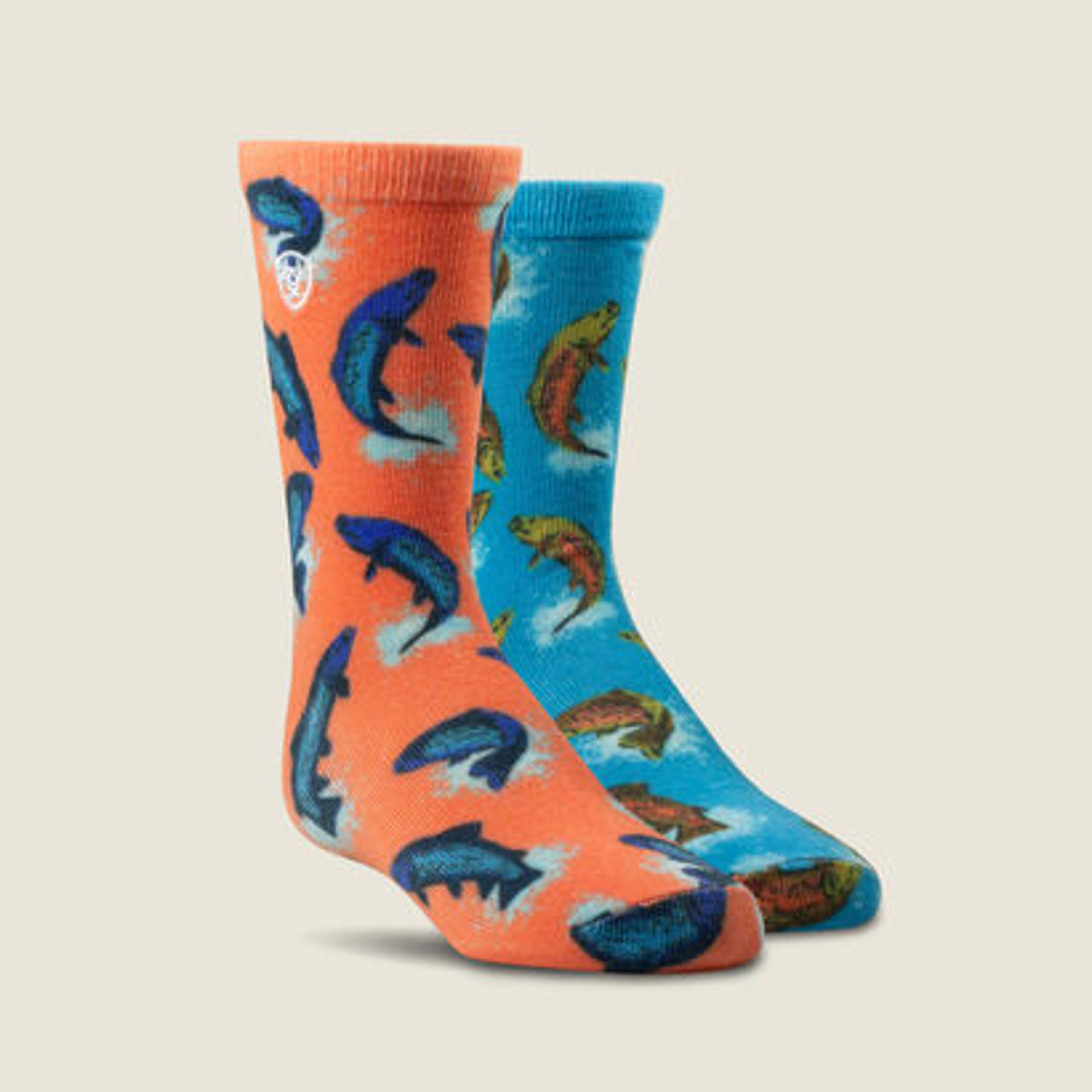 Ariat Kids Fish Crew Sock 2pk-AR4378-981