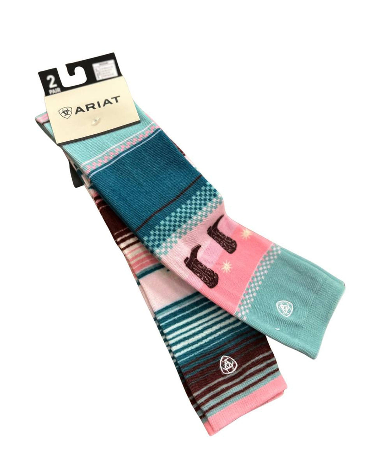 Ariat Serape Stride Kneehigh Socks 2pk-AR4582-999