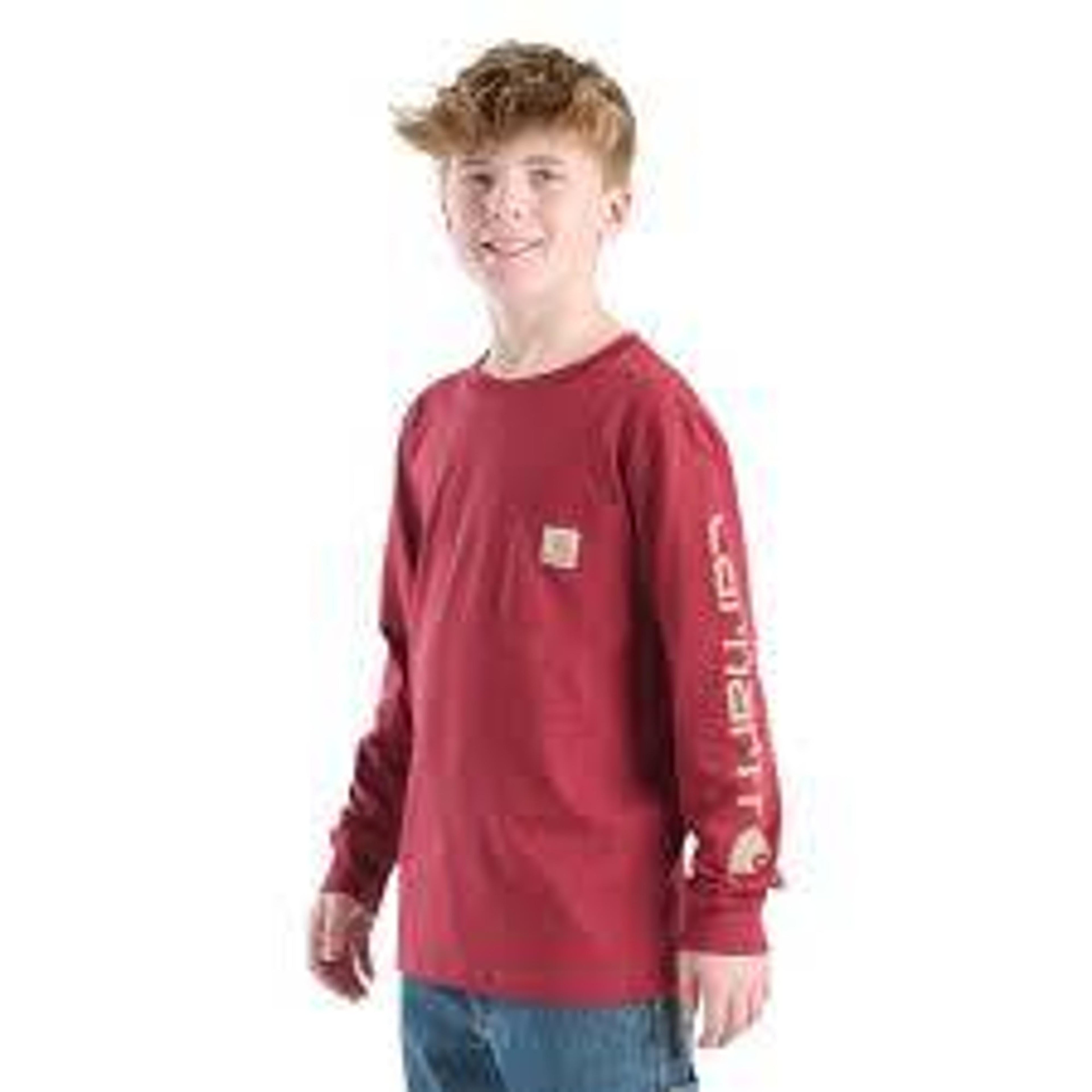 Carhartt Kids Long-sleeve Pocket T-shirt-CA6746-R124-Y